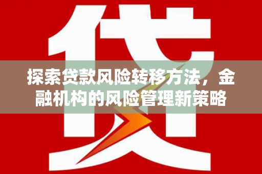 日喀则探索贷款风险转移方法，金融机构的风险管理新策略