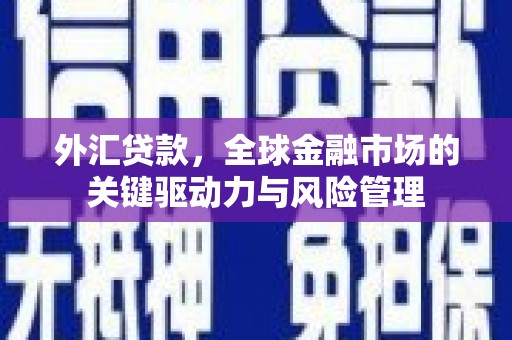 日喀则外汇贷款，全球金融市场的关键驱动力与风险管理