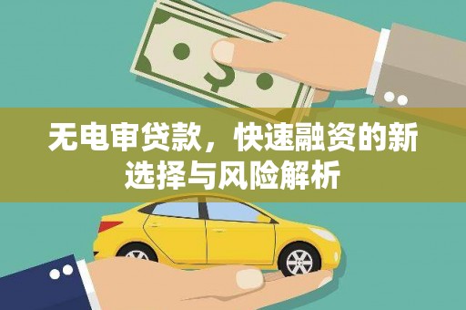 日喀则无电审贷款，快速融资的新选择与风险解析