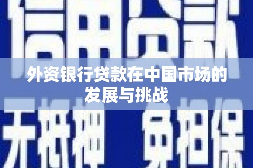 日喀则外资银行贷款在中国市场的发展与挑战