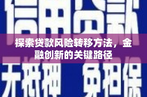 日喀则探索贷款风险转移方法，金融创新的关键路径