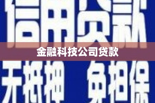 日喀则金融科技公司贷款