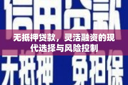 日喀则无抵押贷款，灵活融资的现代选择与风险控制