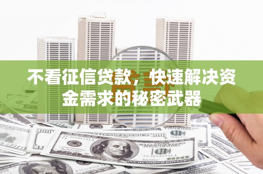 日喀则不看征信贷款，快速解决资金需求的秘密武器