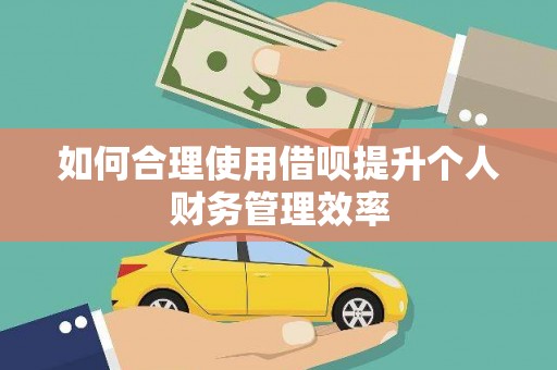日喀则如何合理使用借呗提升个人财务管理效率