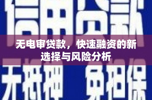 日喀则无电审贷款，快速融资的新选择与风险分析