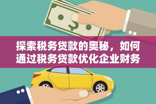 日喀则探索税务贷款的奥秘，如何通过税务贷款优化企业财务