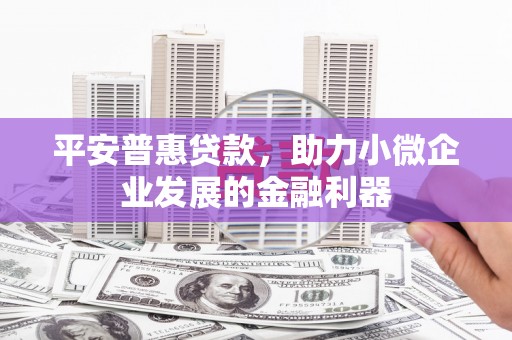 日喀则平安普惠贷款，助力小微企业发展的金融利器
