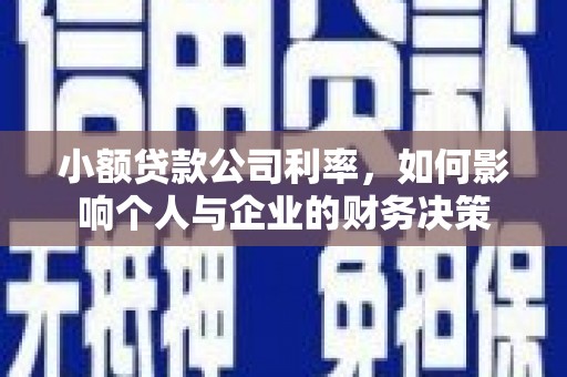 日喀则小额贷款公司利率，如何影响个人与企业的财务决策
