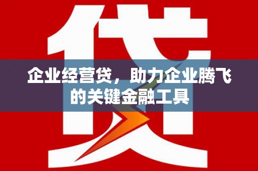 日喀则企业经营贷，助力企业腾飞的关键金融工具