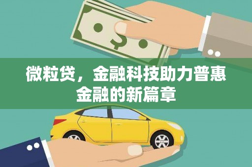 日喀则微粒贷，金融科技助力普惠金融的新篇章