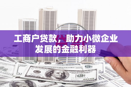 日喀则工商户贷款，助力小微企业发展的金融利器