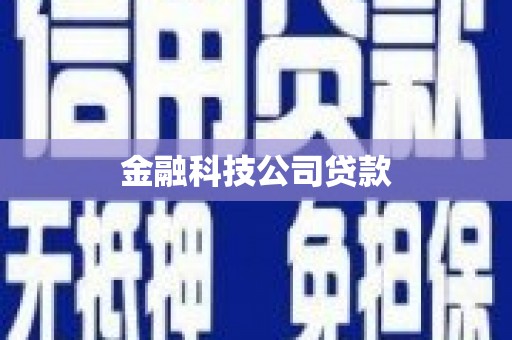日喀则金融科技公司贷款