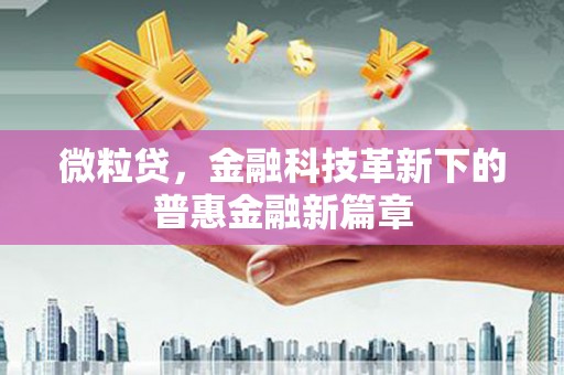 日喀则微粒贷，金融科技革新下的普惠金融新篇章