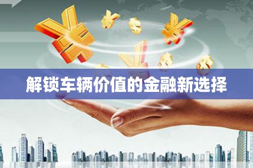 日喀则解锁车辆价值的金融新选择