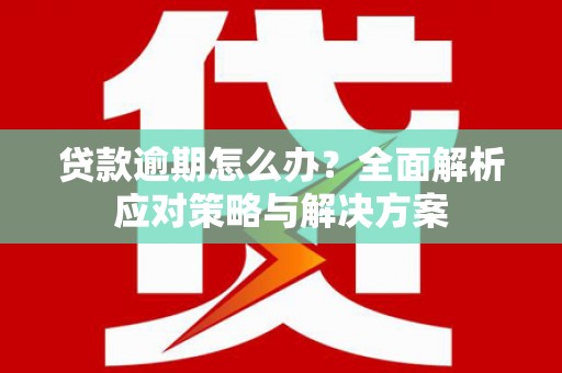日喀则贷款逾期怎么办？全面解析应对策略与解决方案